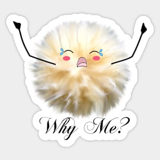 "Why Me?" Fluff ball Sticker